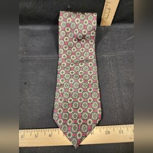 Vintage Momento Uno Geometric Patterned Tie - Multicolor Used